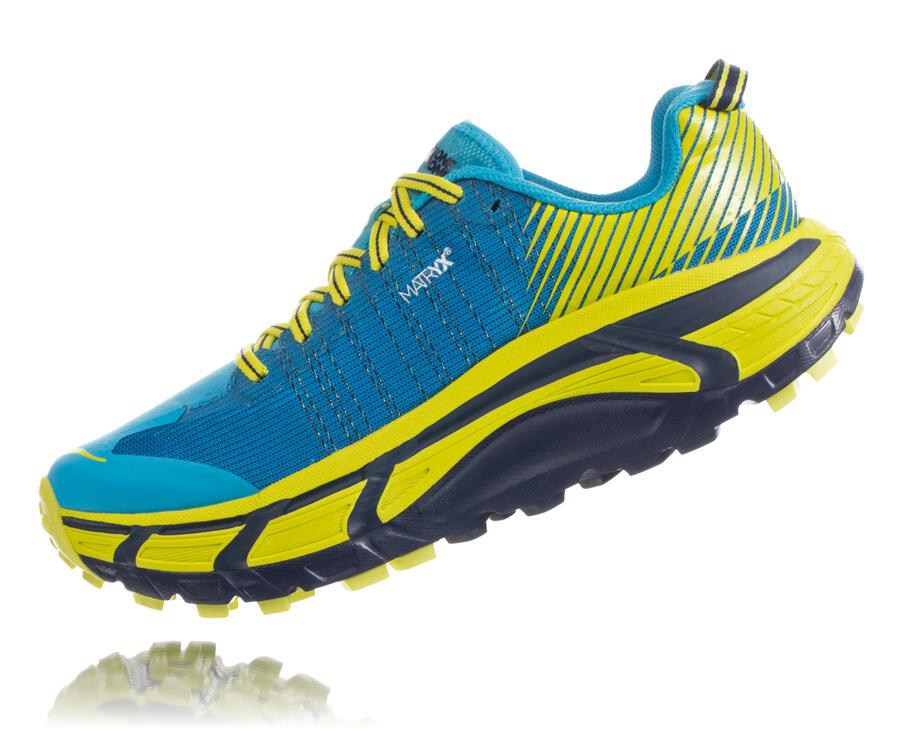 Hoka One One Trainers Mens Blue/Green - EVO Mafate 2 - 05718JHNX